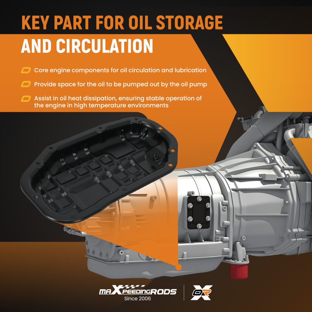 Engine Lower Oil Pan compatible for Infiniti G35 G37 M35 Q50 QX70 V6 3.5L 3.7L 11110-JK20C