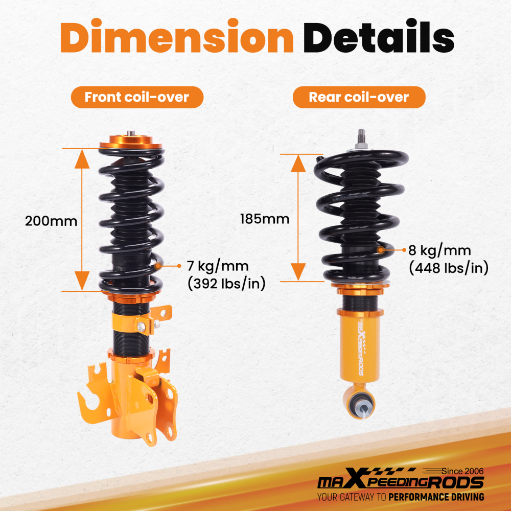 Adjustable Height Suspension Coilovers compatible for Holden Commodore VE Ute Sedan Wagon