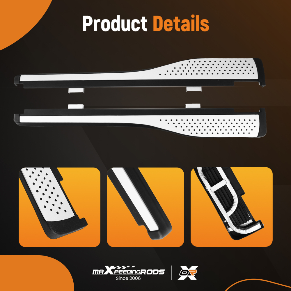 Aluminum Running Board compatible for Honda CR-V 2012-16 Side Steps 62 Length Black Silver