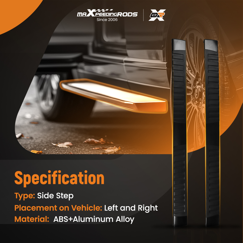 Nerf Bar Side Steps compatible for Toyota Tacoma Double Crew 2024-2025 Non-Slip Surface