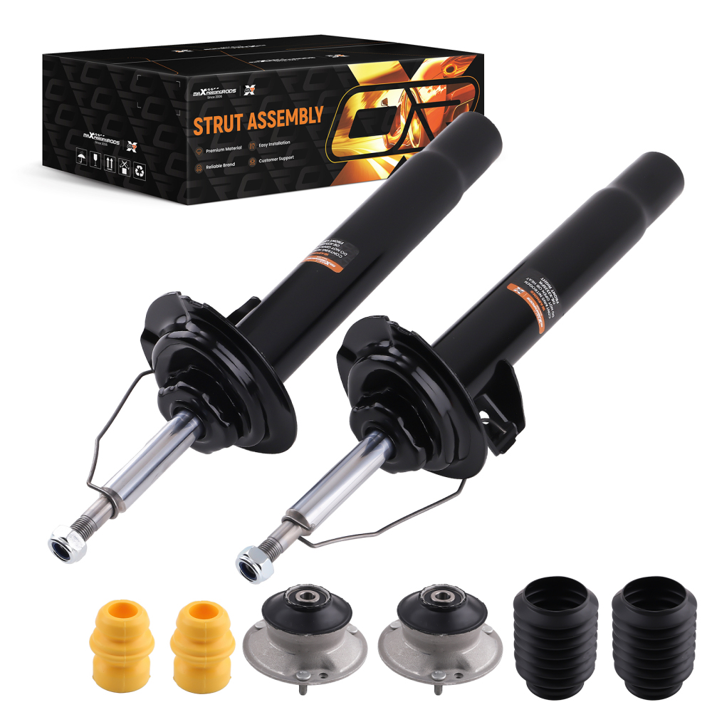 2 ammortizzatori + kit protezione anteriore compatibile per BMW Serie 3 E46 1997-2007