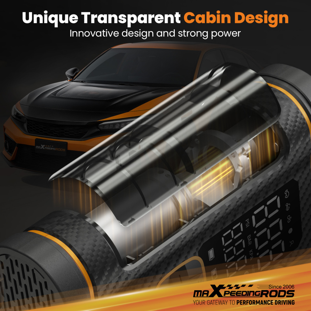 maXpeedingrods Tire Inflator Portable Air Compressor 150PSI Cordless Car Tire Air Pump with Digital Dual Displays, LED Light, Auto Shut-Off, Memory Function, Air Pump for Car, Bike, Motorcycle, Ball