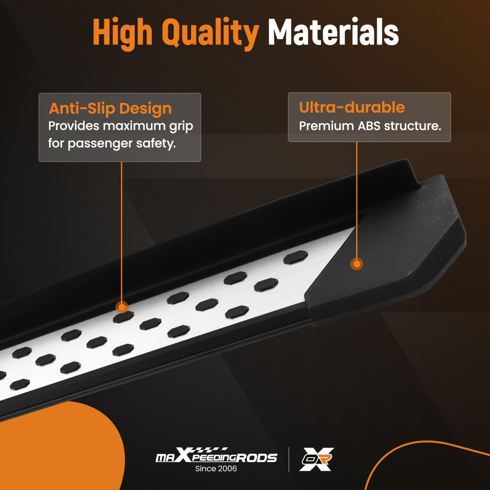 Aluminum Side Steps Black compatible for Honda Pilot 2016-2022 Running Boards Heavy Duty