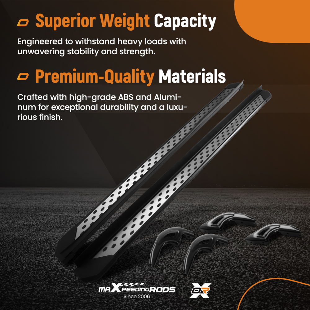 Aluminum Side Steps Black compatible for Honda Pilot 2016-2022 Running Boards Heavy Duty