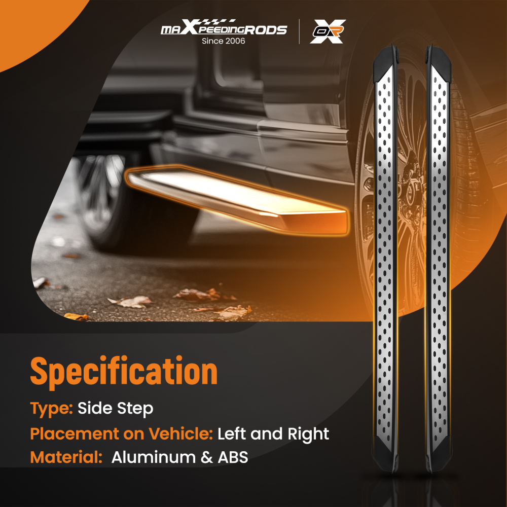 Aluminum Side Steps Black compatible for Honda Pilot 2016-2022 Running Boards Heavy Duty