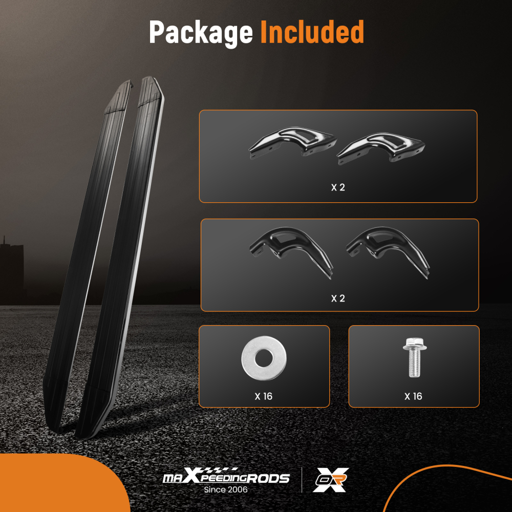 Nerf Bars Side Step Running Board compatible for Honda Pilot 2016-2022 68 Black Pair