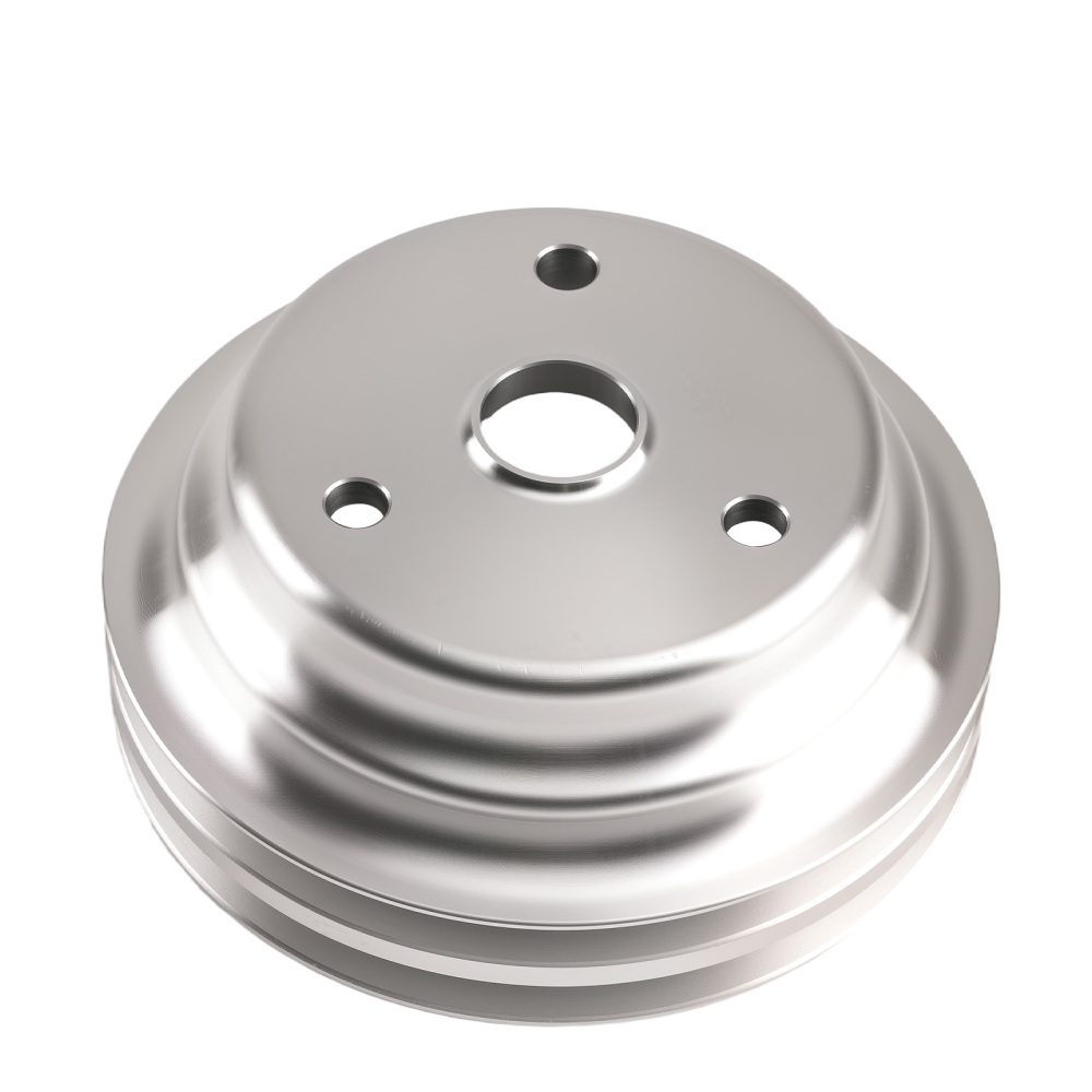 CrankWater Pump Pulley Combo compatible for Chevy Small Block 283-350 1963-87 Saginaw