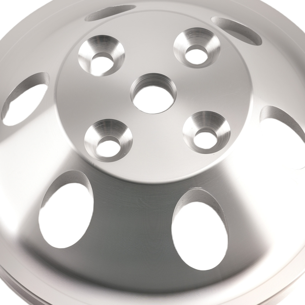 CrankWater Pump Pulley Combo compatible for Chevy Small Block 283-350 1963-87 Saginaw