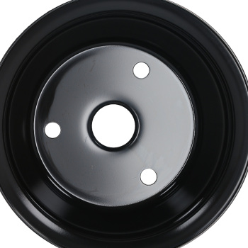 Double Groove Black Steel Long Water Pump Crankshaft Pulley compatible for CHEVROLET SMALL