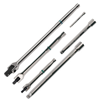 180° Rotating Head Breaker Bar Set 1/4 3/8 1/2 Drive Extension Power Tools 6PC