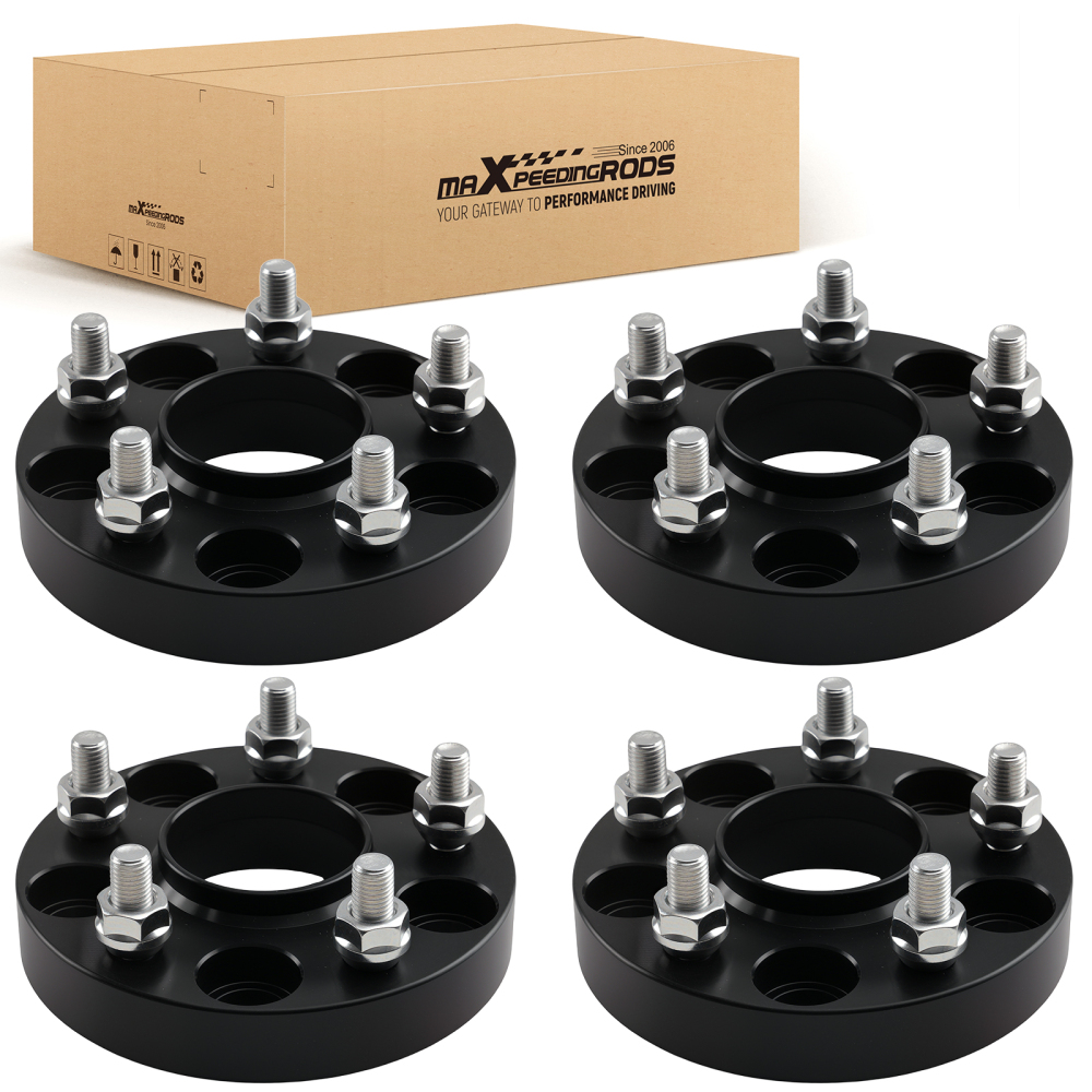 4x 25mm Hub Centric Spacers compatible for Honda Accord Civic CR-V 5x4.5 M12x1.5 64.1mm