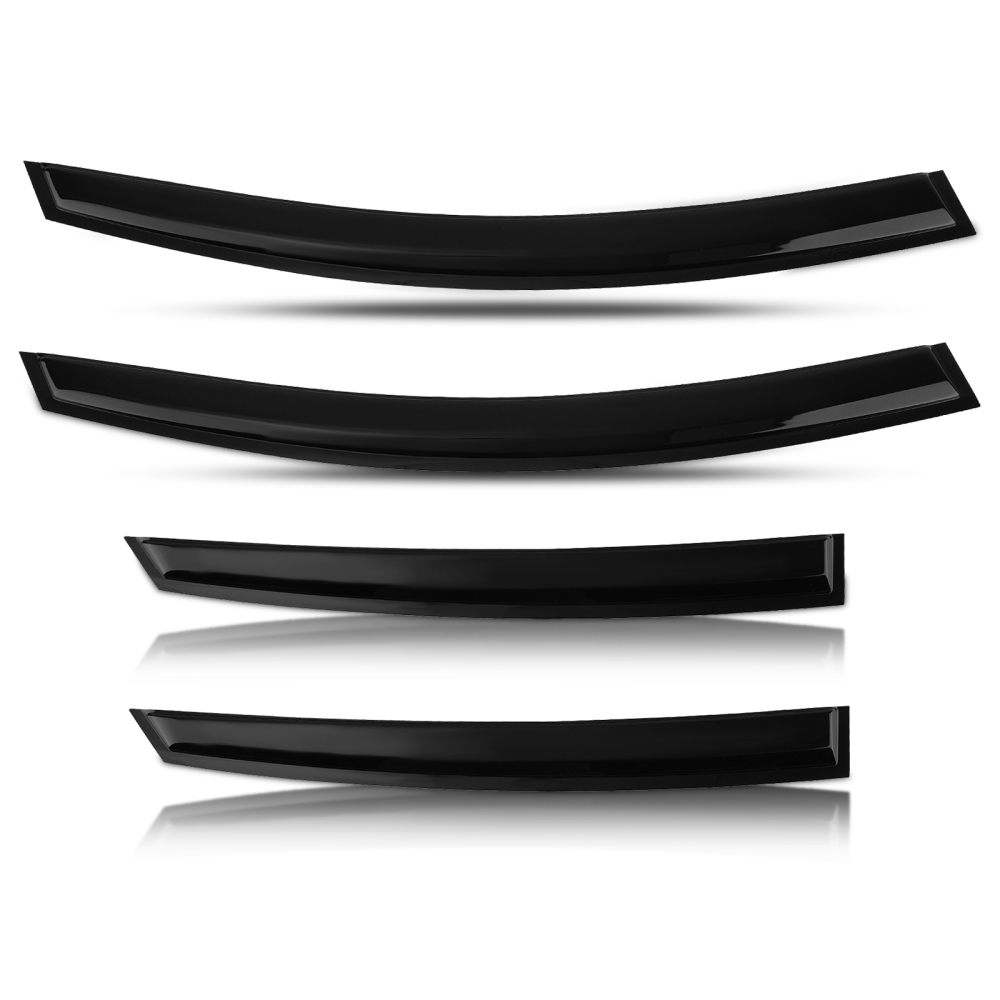 Door Rain Shield Guards compatible for Ford Mondeo 2015-2022 Outside Mount Black Set 4pc