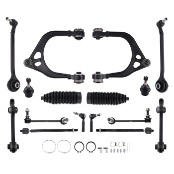 16x Front Control Arms Tie Rods for 2011-2019 compatible for Dodge Charger Challenger 300 RWD
