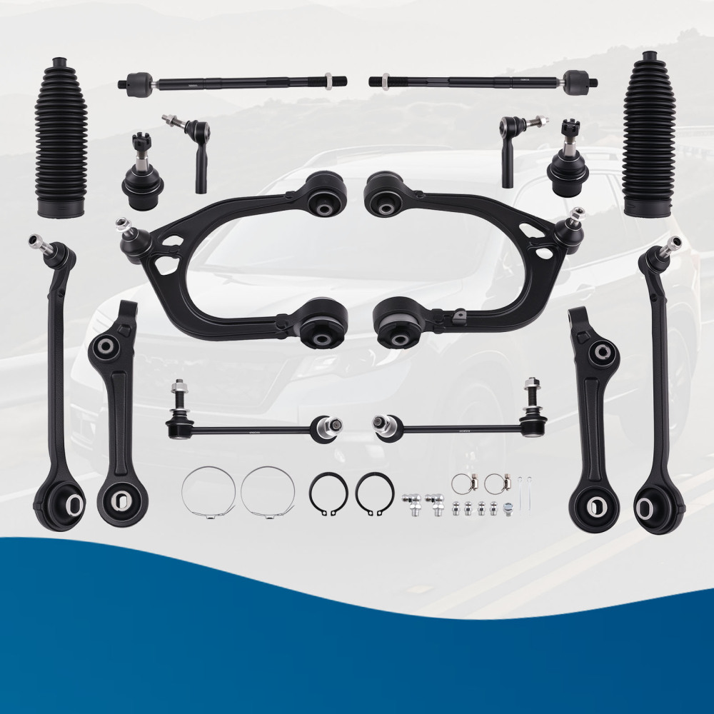 16x Front Control Arms Tie Rods for 2011-2019 compatible for Dodge Charger Challenger 300 RWD
