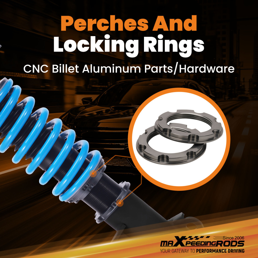 MaXpeedingrods T6 Coilover Lowering Shocks Kit compatible for Kia Forte Koup 2010-2013