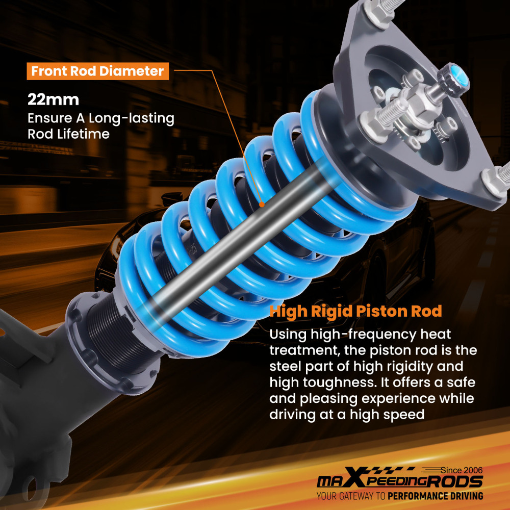 MaXpeedingrods T6 Coilover Lowering Shocks Kit compatible for Kia Forte Koup 2010-2013