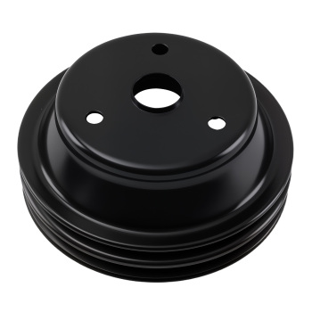 V-Belt 1/2 Groove Long Water Pump Pulley Kit Black Steel for Complete SB compatible for Chevy