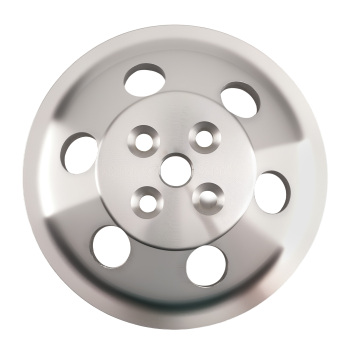 2 Double Groove V-Belt Pulley compatible for Chevy SBC 283-350 Short Water Pump System