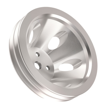 2 Double Groove V-Belt Pulley compatible for Chevy SBC 283-350 Short Water Pump System