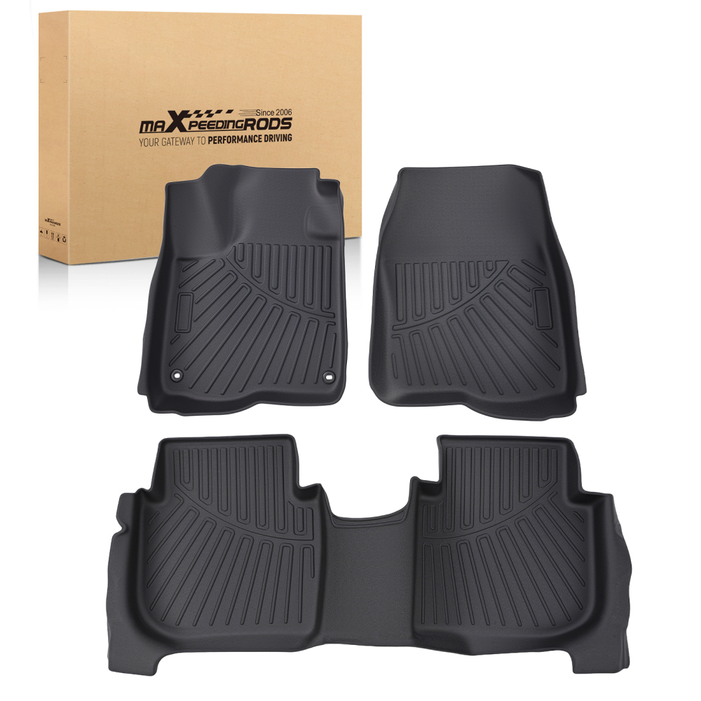 Carpet Floor Mat Set compatible for Honda CR-V 2017-2022 TPE Rubber Full Protection Black