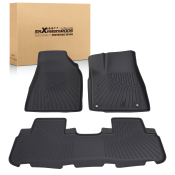 Carpet Floor Mats compatible for Toyota Highlander 2014-2019 TPE Front Rear Waterproof