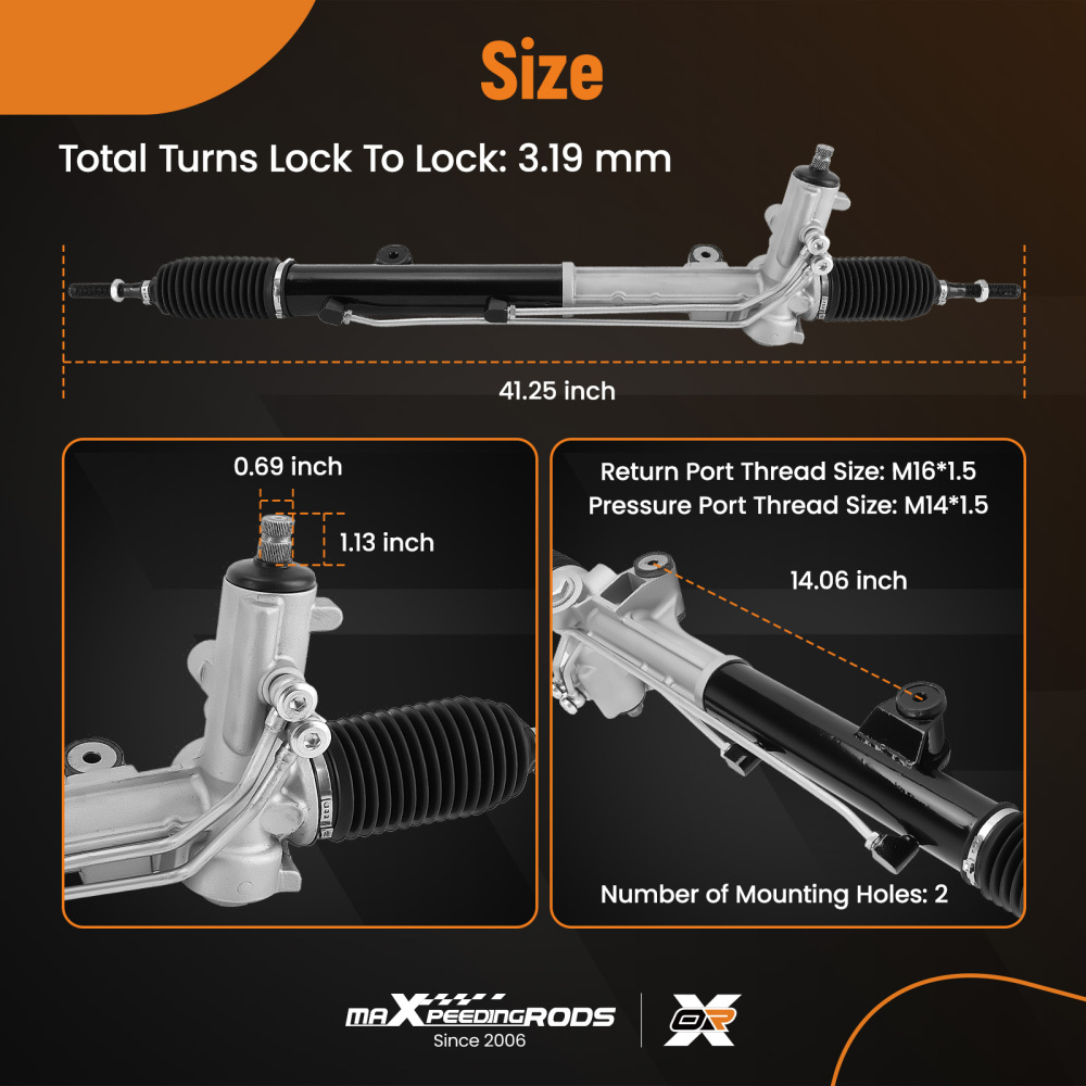 Scatola Sterzo compatibile per Mercedes ML W163 230-500 1998-2005 A1634600625 41,25 Pollici