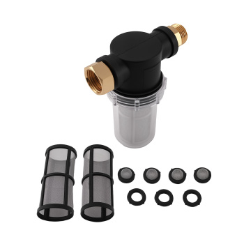 3/4 Inch Brass Inline Filter for Pressure Washer Garden Hose Water Screen