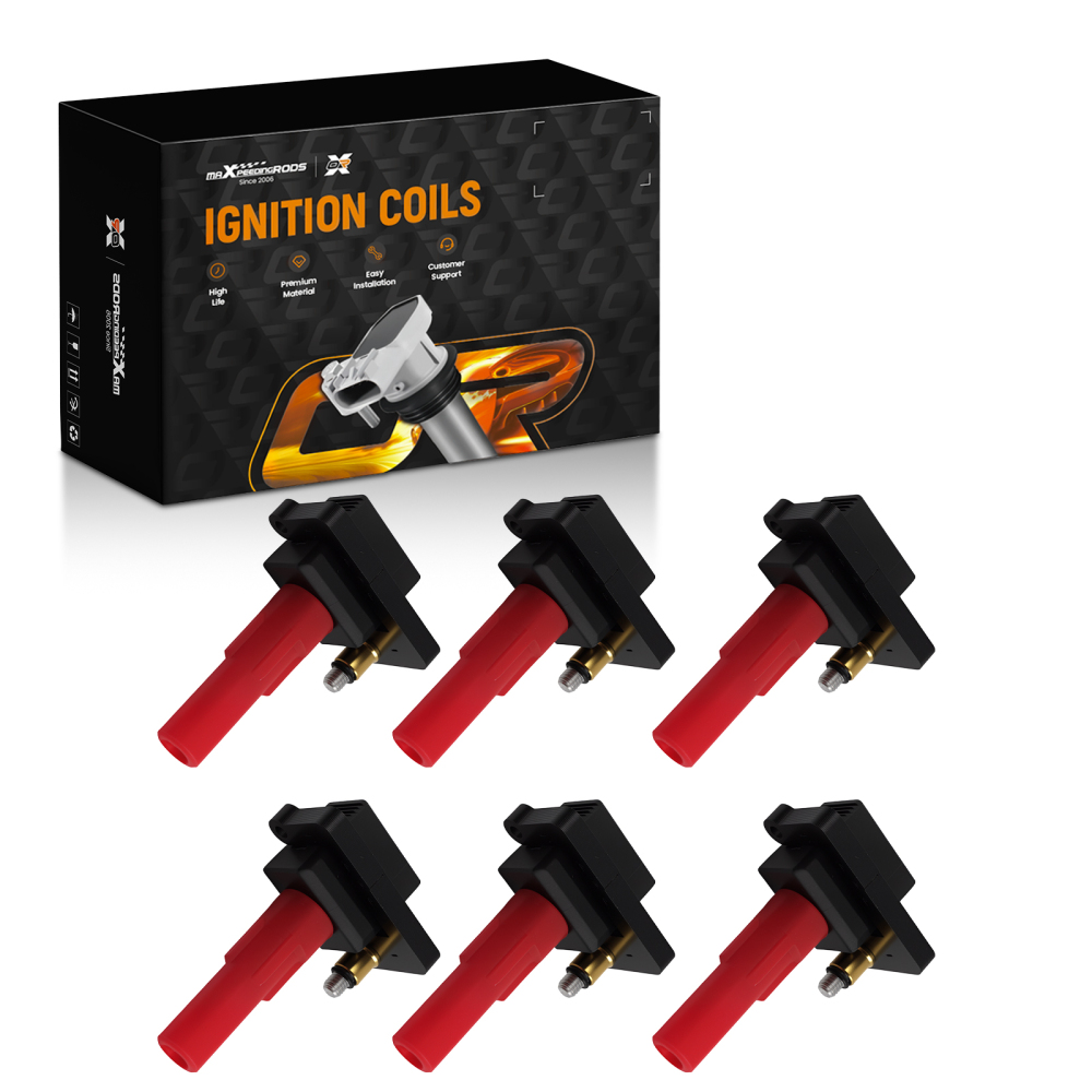 6PCS Black Ignition Coils compatible for Subaru Legacy Outback 3.0L 22433-AA530 2006-2009