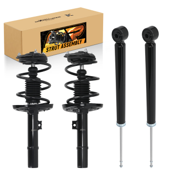 Front Strut w/ Coil Spring Rear Shock Absorbers Kit for 2016 - 2021 compatible for Honda Civic