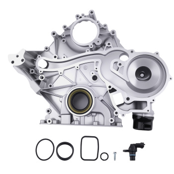 Front Engine Oil Pump Cover compatible for Ford 6.7L V8 DIESEL F-250 F-350 Super Duty 17-20