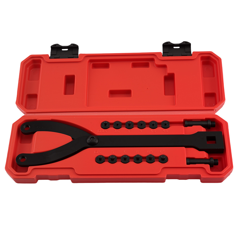 15pc Adjustable Pin Spanner Set for Car Bike Scooter 1/2 Drive 3.2-12.7cm Range