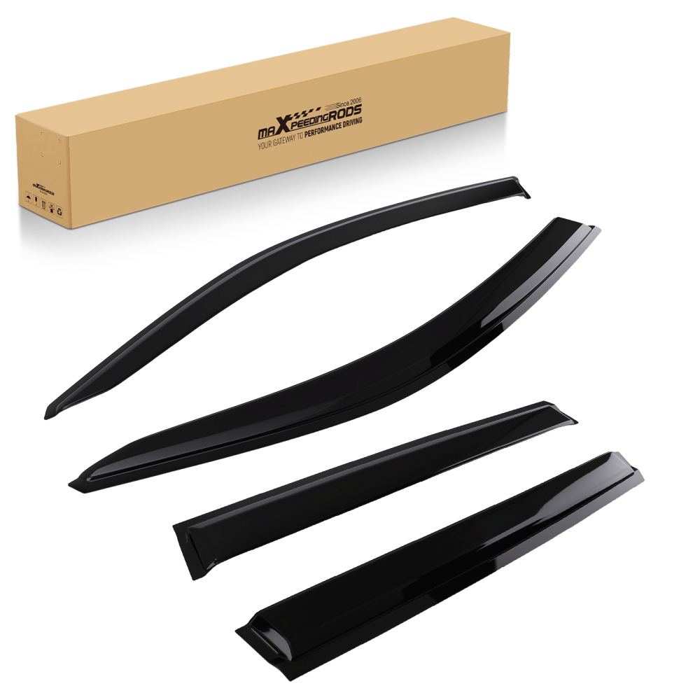 4PC Rain Visors compatible for Subaru Forester S4 2013-2018 Window Wind Deflectors Black