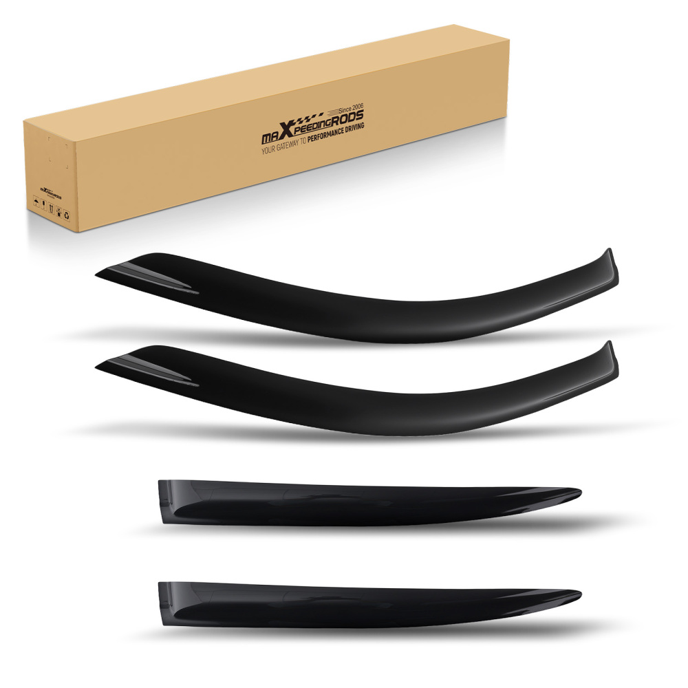 Acrylic Window Deflectors compatible for SKODA Octavia 2004-2013 Outside Mount Black Tinted