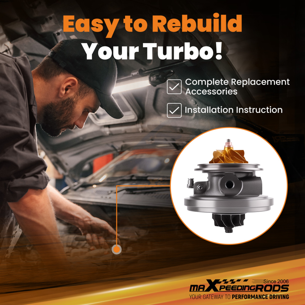 Upgrade Billet Turbo Cartridge CHRA Core compatible for Fiat Fullback Pick-up 2.4 D 2019-