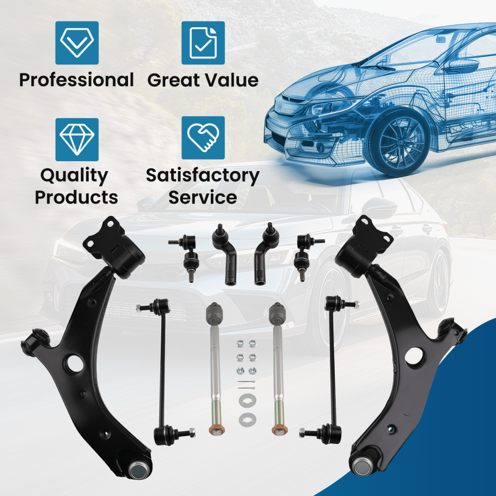 maXpeedingrods 10Pcs Suspension Kit Compatible for Mazda 3 2004-2009 Mazda 5 2006-2015