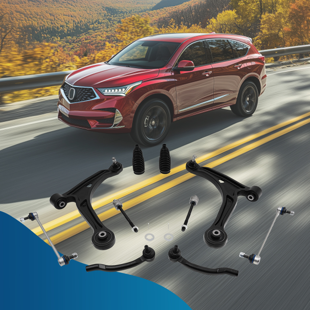 10x Front Lower Control Arms Sway Bar Tierods Kit compatible for Honda Pilot 2006 2007 2008