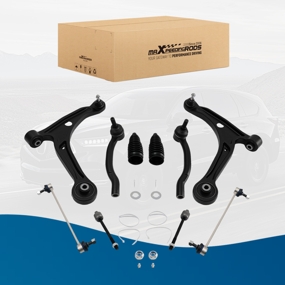 10x Front Lower Control Arms Sway Bar Tierods Kit compatible for Honda Pilot 2006 2007 2008