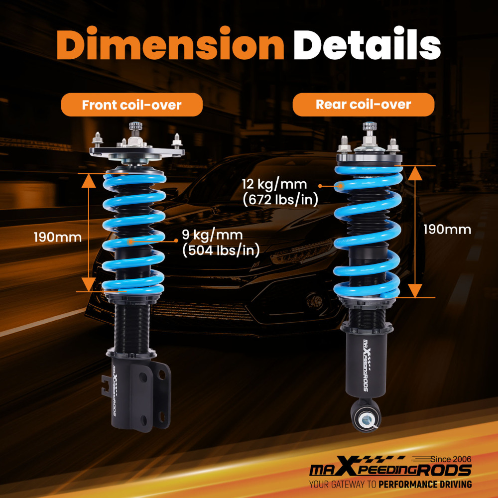 MaXpeedingrods 24 Way Coilovers Kit compatible for Subaru Legacy GT Sedan 4-Door 2000-2004