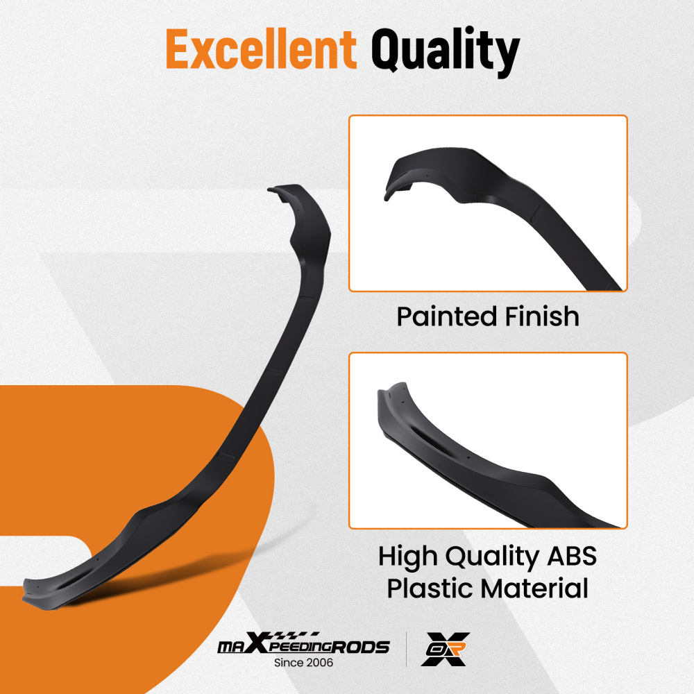 Front Bumper Add On Lip compatible for BMW X3 G01 X4 G02 M Sport 2017-2021 Black