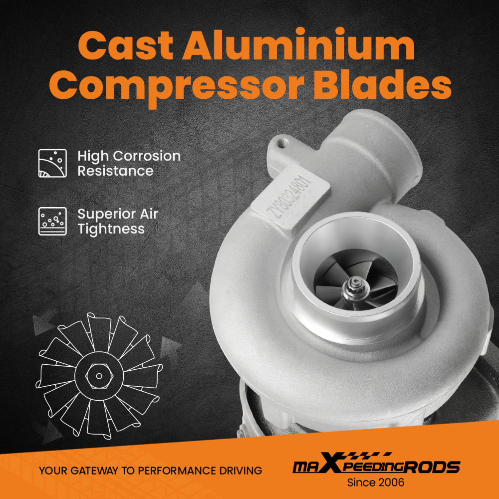 Turbo Turbocharger compatible for GMC Sierra 6.5L 2500 3500 1998-2002 12533738 12556124