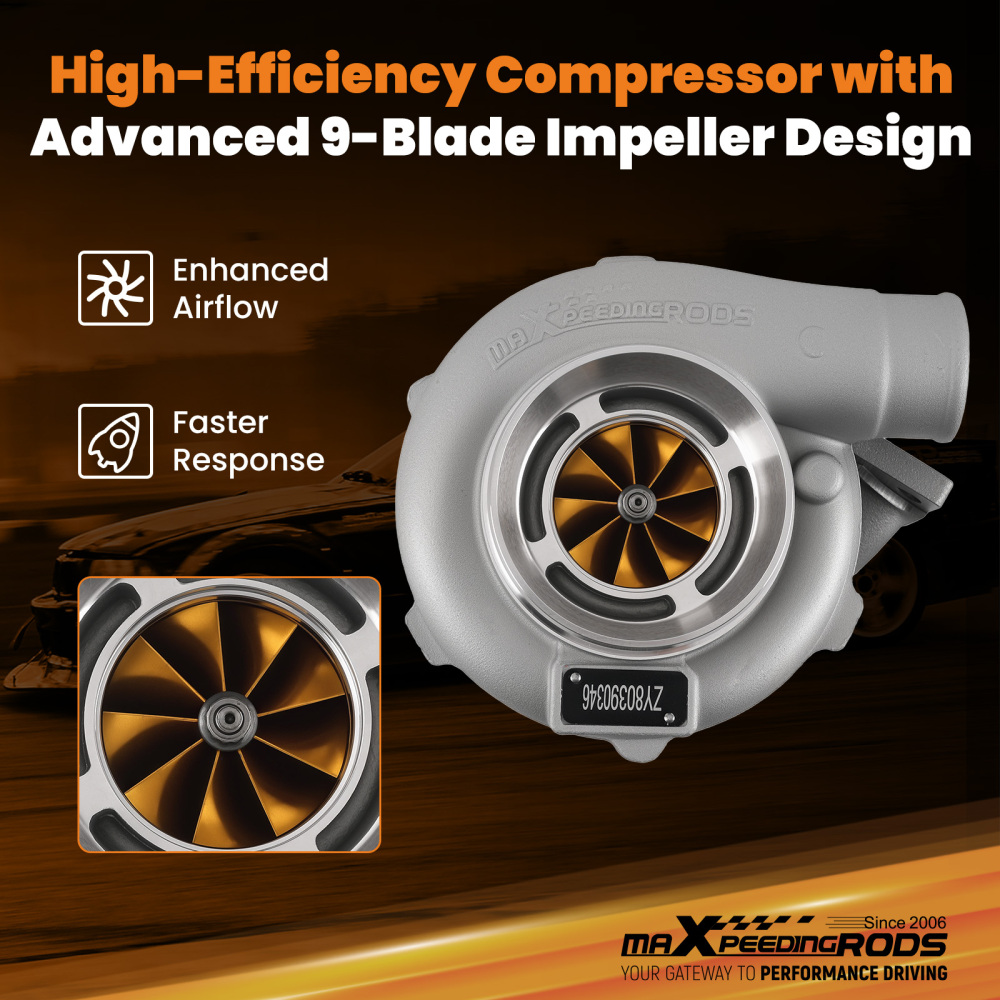 Billet Turbo GT3037 GT3076R GT30 500+HP T3 Flange .82 A/R V-Band Turbochager