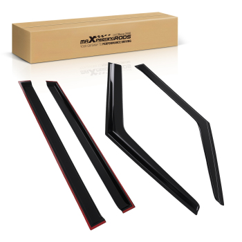 4Piece Rain Guard Window Visors compatible for Kia Soul 2014-2019 FrontRear Black Tinted