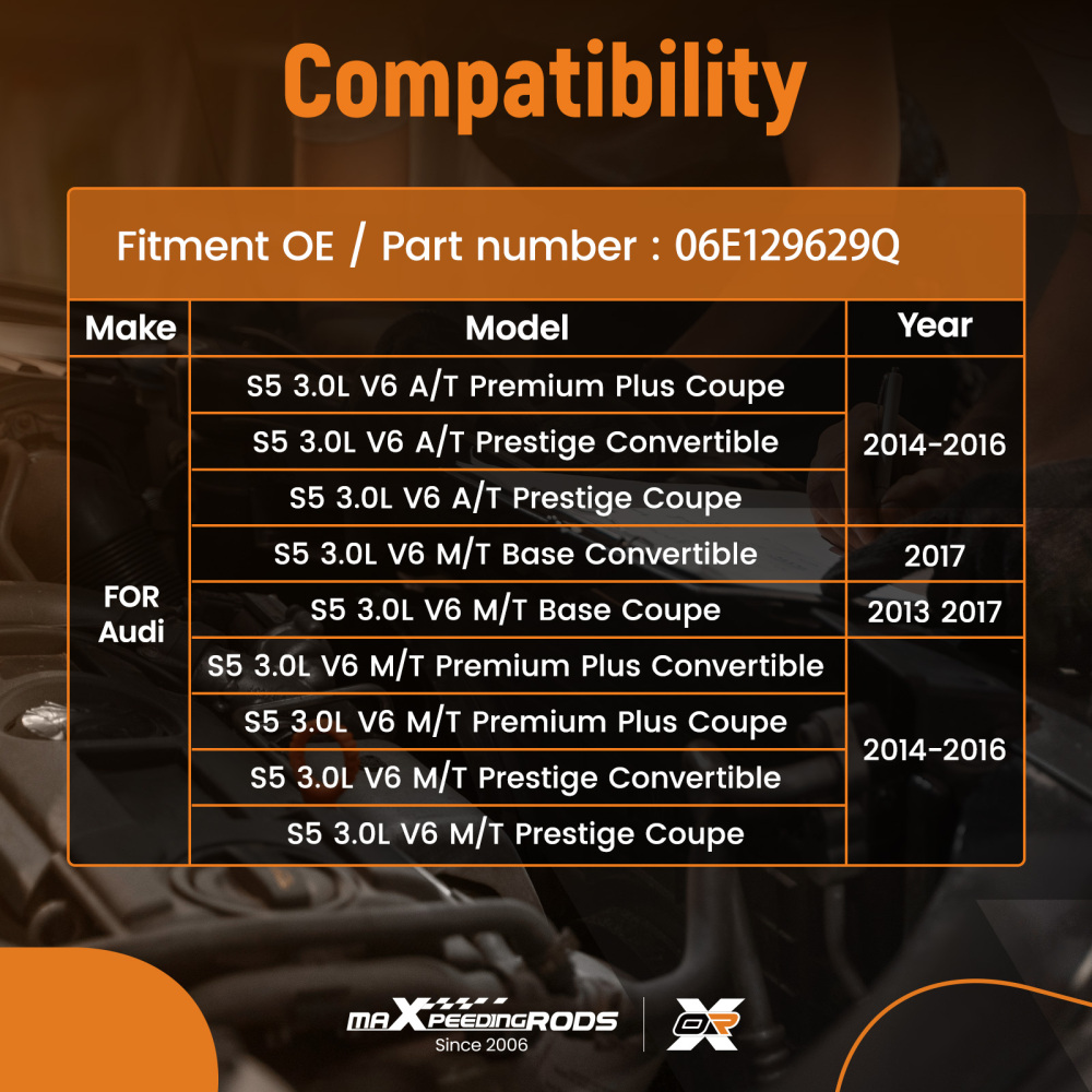 Air Flow Duct Hose compatible for Audi S4 S5 3.0L V6 2010-2017 06E129629Q Black