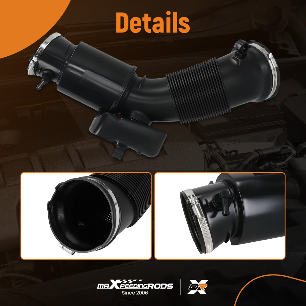 Air Flow Duct Hose compatible for Audi S4 S5 3.0L V6 2010-2017 06E129629Q Black