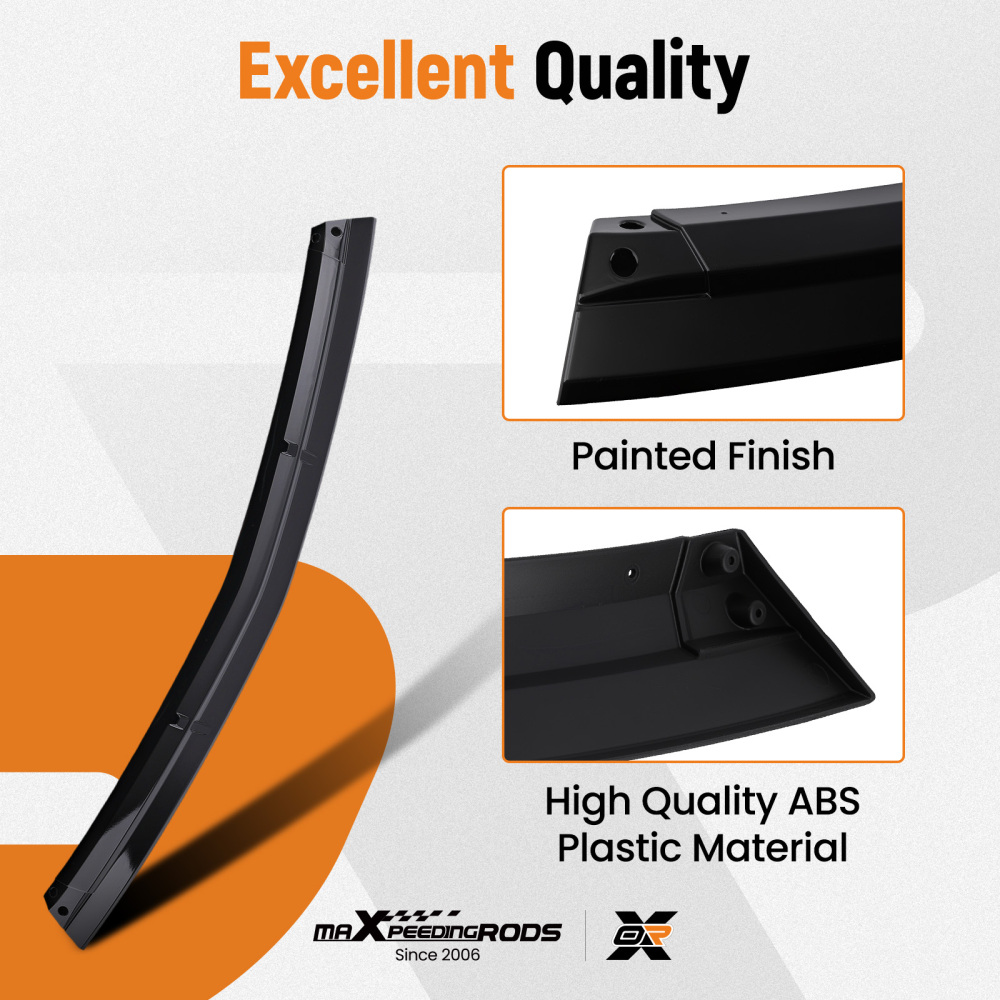 3PC Front Addition Kit compatible for Mercedes CLA W118 C118 X118 2019 Gloss Black Bumper