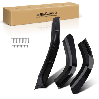 Black Front Lip Spoiler compatible for Mercedes W204 C-Class Sedan Base Luxury 2008-2014