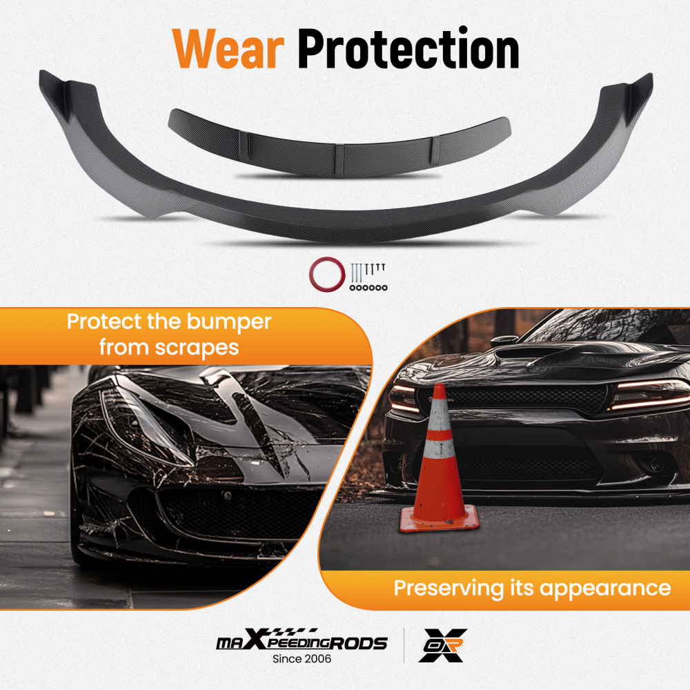 Carbon Fiber Style Front Splitter compatible for Mercedes E Class W213 E63 2016-2019