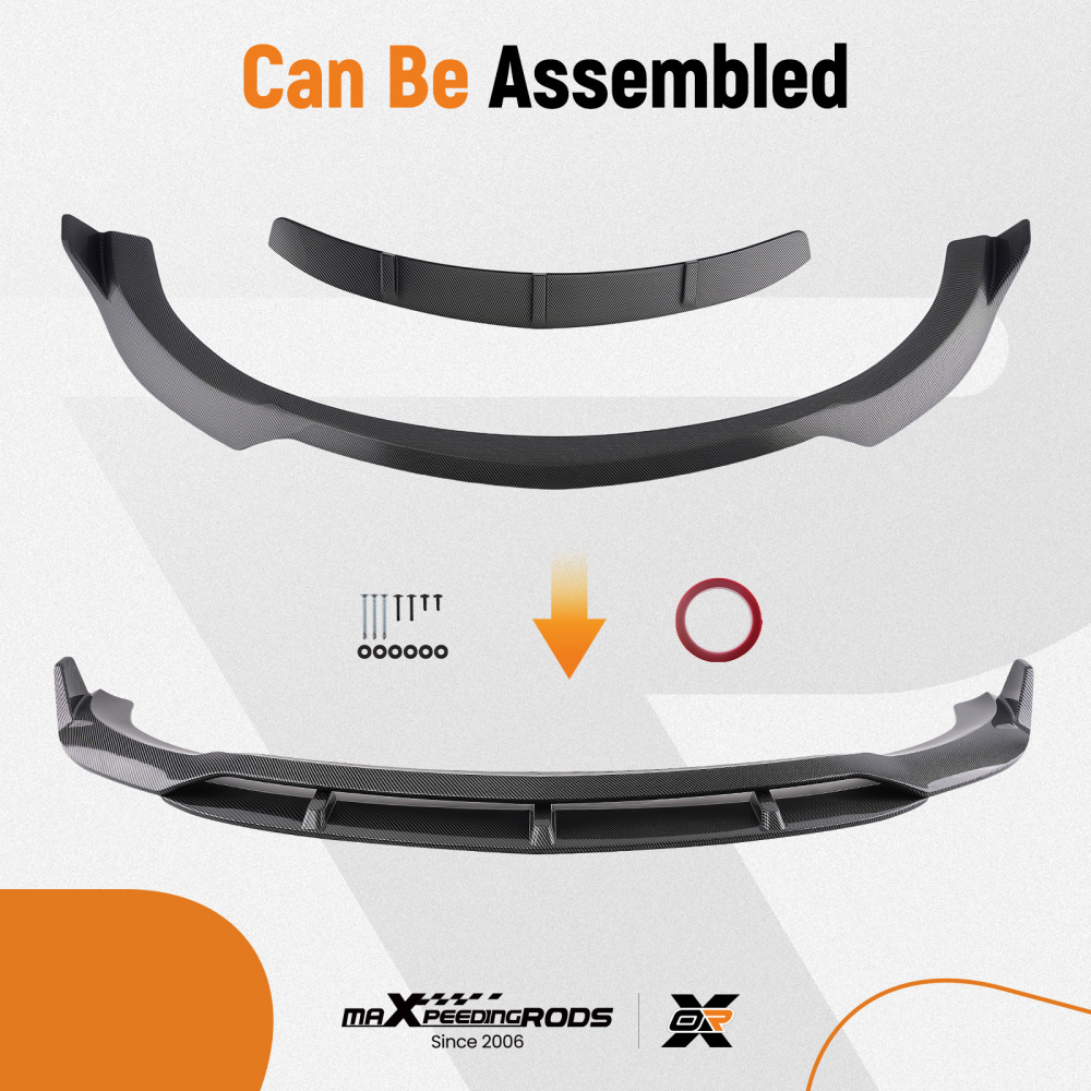 Carbon Fiber Style Front Splitter compatible for Mercedes E Class W213 E63 2016-2019