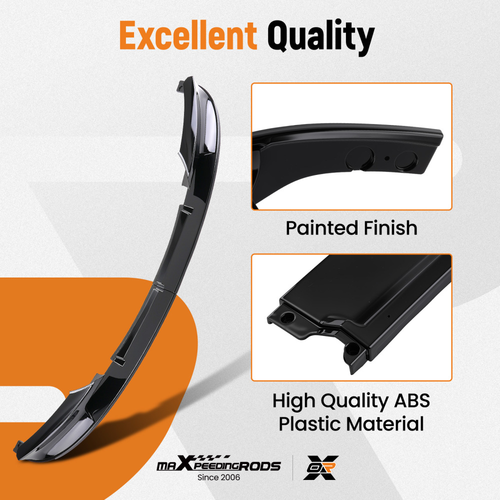 Bumper Extension Set compatible for BMW 3 Series M Sport Sedan Wagon 2012-2018 Black Kit