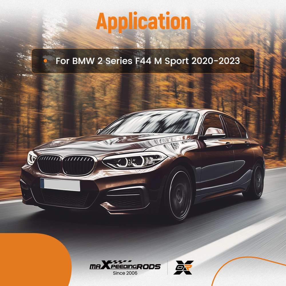Bumper Lip Protector compatible for BMW 2 Series F44 Gran Coupe M Sport 2020+ Gloss Black